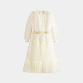 CERA UNA VOLTA MILIE TUELLE LAYERED EMBROIDER BELT GOWN